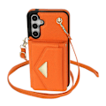 Pikkukuva 5 / 5: Samsung Galaxy A14 5G/A14 4G -kotelo, korttipidike, jalusta, PU-nahka+TPU-suojus olkahihnalla Multicolor Style A