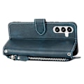 Miniatyrbillede 4 af 5: Til Samsung Galaxy S23 FE Etui Lynlås Pung PU Læder Støtteben Mobiltelefon Cover med 2 Stropper Multicolor Style A