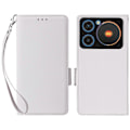 Miniatyrbillede 1 af 5: Til ZTE nubia Music Case Litchi Tekstur PU Læder Wallet Flip Telefon Cover - Grå Multicolor White