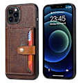 Pikkukuva 1 / 5: Täysi suoja PU-nahkapäällysteinen TPU-kotelo jalustalla ja korttipaikoilla iPhone 12/12 Pro -puhelimelle Multicolor Style A