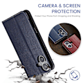 Miniatyrbillede 5 af 5: FIERRE SHANN Etui til iPhone 16 Plus PU Læder Flip Stand Wallet Telefon Cover Multicolor Style B