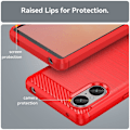 Pikkukuva 5 / 5: Sony Xperia 5 V -kotelo, harjattu hiilikuitukuvio, joustava TPU-puhelinkuori Multicolor Style B