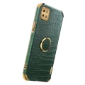Pikkukuva 2 / 5: Samsung Galaxy A22 5g (EU-versio) krokotiilinnahkajäljitelmä PU-nahkapäällysteinen TPU-kotelo galvanoidulla sormuksella ja jalustalla Green