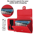 Miniatyrbild 2 av 5: För Samsung Galaxy Z Flip5 5g Pu-läderbelagd PC phone case Kortplatser Cover Red