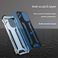Miniatyrbillede 5 af 5: R-JUST Mekanisk Armor til iPhone 15 Pro Max Metal Cover Hul Design Telefon Beskyttelsescover Multicolor Style A