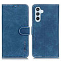 Miniatyrbillede 1 af 5: KHAZNEH Læder Wallet Mobiltelefon Cover til Samsung Galaxy A15 4G (Retro Tekstur) Multicolor Style C