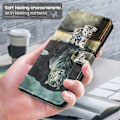 Miniatyrbild 4 av 5: För Xiaomi Redmi Note 13 4G Mobilskal 3D Mönstertryck Läder Flipfodral med Handrem Multicolor Style B