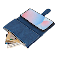 Miniatyrbillede 5 af 5: Til Samsung Galaxy A56 5G Etui Lynlås Pung Flere Kortpladser Læder Telefon Cover Multicolor Blue