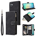 Miniatyrbillede 1 af 5: Til Samsung Galaxy A06 Etui Lynlås Pung Multiple Kortpladser Læder Telefon Cover Multicolor Style C