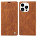 Miniatyrbild 1 av 5: Case för Iphone 15 Pro, Pu Läder Skin-touch plånboksställ Cover Brown
