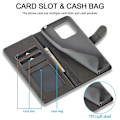 Miniatyrbillede 5 af 5: LC.IMEEKE Etui til Xiaomi Redmi Note 13 Pro 5G/Poco X6 5G, tegnebog, stativ, kalveskinds tekstur læder telefoncover Multicolor Grey