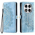 Miniatyrbillede 1 af 5: Style 016 Etui til Xiaomi Redmi Note 14 Pro 4G, hudfølelse, totem-præget pung, læder telefoncover Multicolor Lake Blue