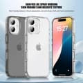 Miniatyrbild 2 av 5: Stöttåligt skal för iPhone 16, TPU+PC matt baksida - Multicolor White