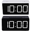 Miniatyrbild 3 av 5: Wake Up Radio Alarm C LED Digital Display Elektronisk temperaturbordslarm C USB Laddning Studentbänk Cs Sun White 3x5x10cm