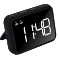 Miniatyrbillede 1 af 5: Digital vækkeur til soveværelset, tre lysstyrkeindstillinger, temperatur, snooze, justerbar alarmvolumen