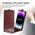 Pikkukuva 5 / 5: iPhone 15 Pro pystysuuntainen läppäkotelo TPU+PU-nahkainen puhelinkuori matkapuhelimen suojus korttipaikoilla Multicolor Style A