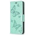 Miniatyrbillede 4 af 5: Til Nokia G42/G310 Sommerfugl Præget Telefon Cover Læder Stand Wallet Cover med Rem Multicolor Style A