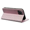 Miniatyrbild 4 av 5: För Xiaomi 14T Plånboksfodral Stark Magnetisk Rutmönstrad Prägling Läder Flip Cover - Grön Multicolor Rose Gold