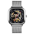 Miniatyrbild 1 av 4: Skmei 9184 Men Square Tourbillon Automatisk Mekanisk Watch Silver Not Specified