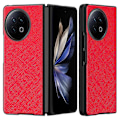 Pikkukuva 1 / 5: Vivo X Fold2 naarmuuntumisen estävä ristikkäiskuvioinen puhelinkotelo kumipinnoitettu PU-nahkapäällysteinen PC-takakansi Multicolor Style B