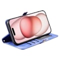 Pikkukuva 3 / 5: Tyyli 016 iPhone 16 Pro Max -kotelolle, ihon tuntuinen toteemikuvioitu lompakkonahkainen puhelinkotelo - Musta Multicolor Purple