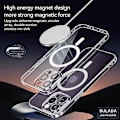 Pikkukuva 3 / 5: SULADA TPU+PC -kotelo iPhone 15 Prolle, yhteensopiva MagSafe-puhelinkuoren kanssa ja linssisuojakalvolla