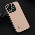 Miniatyrbild 2 av 4: För iPhone 15 Pro Läderfodral i Kohud + PC + TPU med Litchi-textur, Repskydd Multicolor Style C