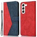 Miniatyrbillede 1 af 5: Til Samsung Galaxy A26 5G Cover Farvesplejsning Tegnebog Stativ Læder Telefonetui med Håndledsrem Multicolor Style E