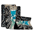 Pikkukuva 1 / 5: Samsung Galaxy Tab S7/S8 PU-nahkainen läppäkotelo jalustalla ja kuvioidulla painatuksella, tablettisuojus Multicolor Style A