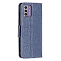 Miniatyrbillede 5 af 5: Til Nokia G42/G310 Sommerfugl Præget Telefon Cover Læder Stand Wallet Cover med Rem Multicolor Style D
