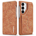 Pikkukuva 1 / 5: LC.IMEEKE Samsung Galaxy S25+ -kotelo korttipidikkeellä, jalustalla ja nahkakannella Multicolor Brown