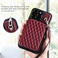 Miniatyrbillede 5 af 5: Style 008 RFID-blokerende telefoncover til iPhone 15 Pro Max Stødsikkert PU+TPU telefonskal med stropper Multicolor Style B
