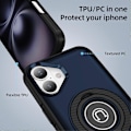Pikkukuva 2 / 5: iPhone 16 Plus -kotelo TPU+PC Magneettinen autoteline puhelinkuori sormuksella Multicolor Navy Blue