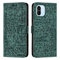 Miniatyrbild 1 av 5: För Xiaomi Redmi A1 4g / A2 4g Skin-touch läder phone case linjer med tryckt stativ Cover Green