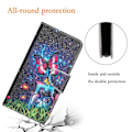 Miniatyrbillede 5 af 5: Magnetisk etui med mønstertryk og tegnebogsfunktion til Samsung Galaxy A25 5G Multicolor Bottle and Butterfly