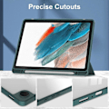 Miniatyrbilde 4 av 5: Klart Bakdeksel for Samsung Galaxy Tab A9+ PU+TPU+Akryl Nettbrettveske med Pennholder Multicolor Style C