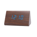 Miniatyrbild 1 av 5: Digital trä USB LED Nattljus Väckarklocka Termometer Display Timepiece PalmoxylonBlue