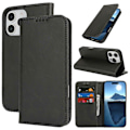 Miniatyrbillede 5 af 5: PU læder kalveskinds tekstur magnetisk lukning smartphone cover til iPhone 16 Pro Max Multicolor Style A