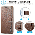 Miniatyrbilde 4 av 5: LC.IMEEKE Lommebokdesign Lær Shell Telefon Stativ Deksel for Samsung Galaxy S21 FE Multicolor Style C
