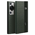 Miniatyrbild 1 av 5: Qialino för Huawei P60 / P60 Pro Phone case i äkta koläder Smart Sleep Wake-up View Window Cover Green