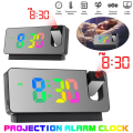 Miniatyrbild 3 av 5: Projektion Väckarklocka Led Digital klocka Projektion på takvägg Temperatur Datumvisning Sängklocka för sovrum Vit