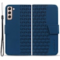 Miniatyrbild 1 av 5: För Samsung Galaxy S23+ Fodral Präglat PU Läder Plånboksställ Smartphoneskydd Multicolor Style C