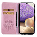 Miniatyrbillede 2 af 5: Til Samsung Galaxy A26 5G Wallet Case Ugle Blomst Præget Rhinestone Læder Cover Multicolor Style B