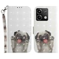 Miniatyrbillede 1 af 5: Etui med 3D-mønsterprint i læder med rem til Xiaomi Redmi Note 13 5G/Note 13 5G Multicolor Pug