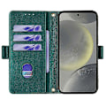 Miniatyrbillede 3 af 5: Læder Wallet Case med RFID-blokering og stativfunktion samt håndrem til Samsung Galaxy S25 Multicolor Style F