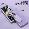 Miniatyrbild 3 av 5: För Samsung Galaxy Z Fold5 5G Läder PC Fodral Stötsäkert Ställ Telefonskal Multicolor Style F