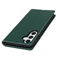 Miniatyrbild 5 av 5: För Samsung Galaxy S23 FE Fodral Läderstruktur Äkta Läder Mobilskal med Rem Multicolor Style C