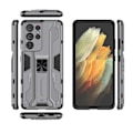 Pikkukuva 2 / 5: Iskunkestävä PC+TPU-yhdistelmäsuojakuori jalustalla Samsung Galaxy S21 Ultra 5G:lle Multicolor Style F