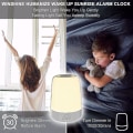 Miniatyrbillede 2 af 4: Touch Vågn Op Natlampe med Solopgangssimulering Vækkeur, 3-vejs Dæmpbar Varm Hvid Sengelampe, Søvnhjælp Snooze Timer-tilstand