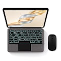 Miniatyrbillede 2 af 5: For Honor Pad X9 Pro Læder Etui + Touchpad Bluetooth-kompatibelt Tastatur med Baggrundsbelysning